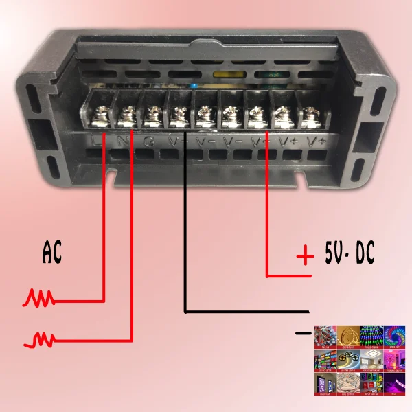 5 Volt 60 Amp 300 Watt Switching Power Supply SMPS Adapter